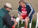 Foto: Trainingslager FCE 2003 Verletzter Michael Klin
